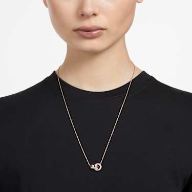 Dextera 펜던트, 인터로킹 루프, 화이트, 로즈골드 톤 플래팅 - Swarovski, 5636496