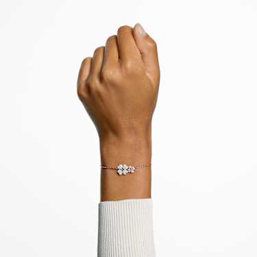 FOCALOOK Bracciale Donna Ampio A Fiori Cavi – Multistrato, Placcato Oro Bianco/Giallo/Rosa, Acciaio Inox 316L, Regolabile, Regalo In Confezione Elegante