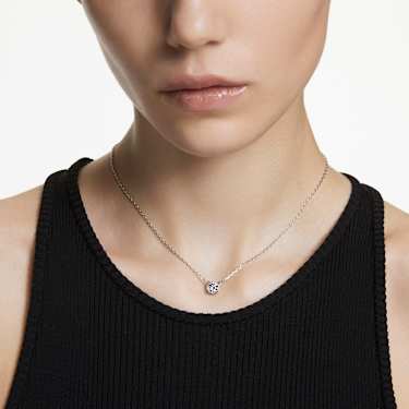 Swarovski Constella pendant Round cut White Rhodium Finished