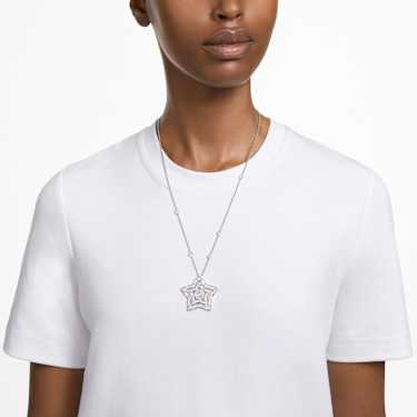 Pendentif Stella, Tailles variées, Étoile, Blanc, Métal rhodié - Swarovski, 5639024