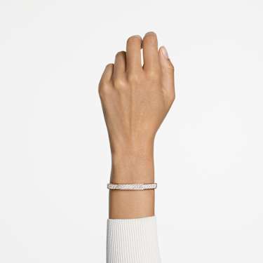 Dextera Armreif, Achteckform, Weiß, Roségold-Legierungsschicht - Swarovski, 5639204