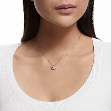 Una 네크리스, 트릴리언트 컷, 화이트, 로즈골드 톤 플래팅 - Swarovski, 5640292
