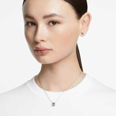 Una セット, オクタゴンカット, ブルー, ロジウム・プレーティング | Swarovski