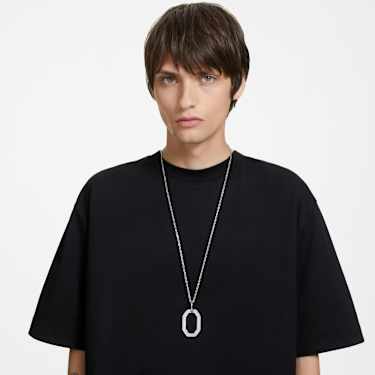 Dextera medál, Nyolcszög alakú, Közepes, Fehér, Ródium bevonattal - Swarovski, 5642388