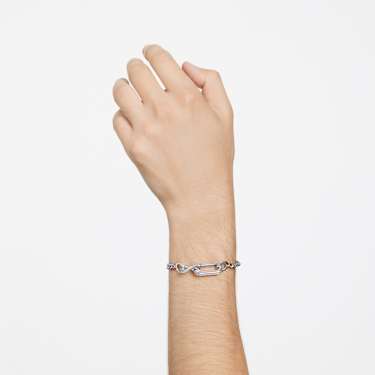 Dextera Armband, Pavé, Gemischte Glieder, Weiß, Rhodiniert - Swarovski, 5642597