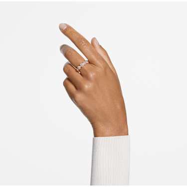 Una Angelic Ring, Rundschliff, Weiß, Roségold-Legierungsschicht - Swarovski, 5642616
