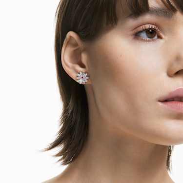 Clous d'oreilles Eternal Flower, Fleur, Roses, Finition mix de métal - Swarovski, 5642873