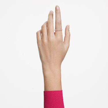Dextera ring, Pink, Rose gold-tone plated - Swarovski, 5642908