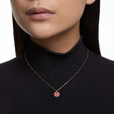 Sublima Kolye, Kırmızı, Altın rengi kaplama - Swarovski, 5642941