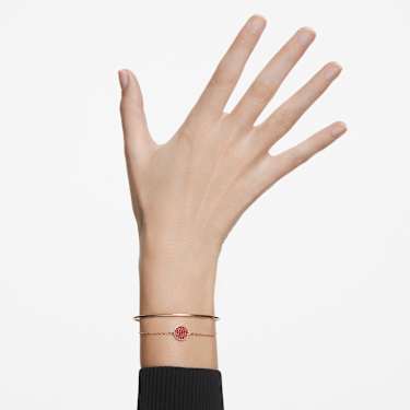 Sublima bangle, Red, Gold-tone plated - Swarovski, 5642948