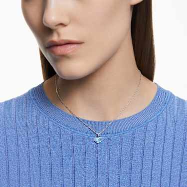 Μενταγιόν Sublima, Μπλε, Επιμετάλλωση ροδίου - Swarovski, 5642957