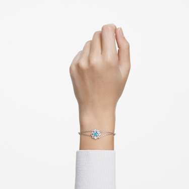Idyllia 브레이슬릿, 믹스 컷, 태양, 그린, 로듐 플래팅 - Swarovski, 5642960
