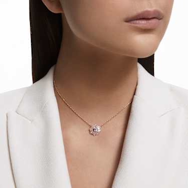 Idyllia 펜던트, 믹스 컷, 태양, 핑크, 18K 로즈 골드 피니시 - Swarovski, 5642961