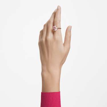 Idyllia 戒指, 混合切割, 太阳, 粉红色, 镀玫瑰金色调 - Swarovski, 5642964