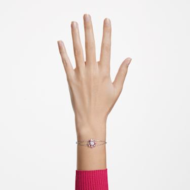 Bransoletka Idyllia, Szlify różnorodne, Słońce, Różowa, Powłoka z rodu - Swarovski, 5642968