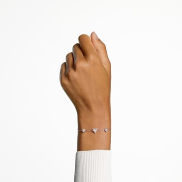 Ortyx bracelet, Triangle cut, White, Rose gold-tone plated - Swarovski, 5643737
