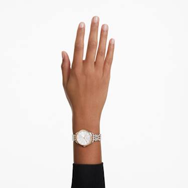Attract watch, Swiss Made, Full pavé, Crystal bracelet, Rose gold tone, Rose gold-tone finish - Swarovski, 5644053
