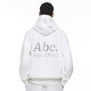 ADVISORY BOARD CRYSTALS, Gray Objects Displaced by Refraction hoodie, White - Swarovski, 5644726