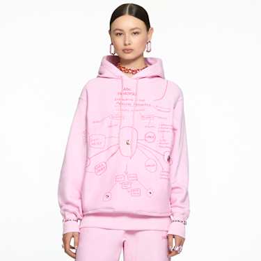 Felpa con cappuccio ADVISORY BOARD CRYSTALS, Explanation of the Foregoing Phenomena, Rosa - Swarovski, 5644734