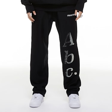ADVISORY BOARD CRYSTALS, Dazzling Colorless Objects sweatpants, Black