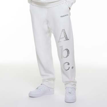 ADVISORY BOARD CRYSTALS, Gray Objects Displaced by Refraction sweatpants, White - Swarovski, 5644756
