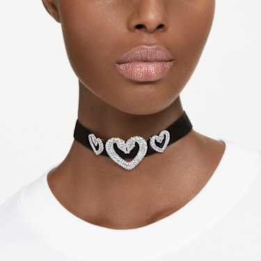 Una choker Heart 3 White Rhodium plated