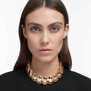 Swarovski gold choker store