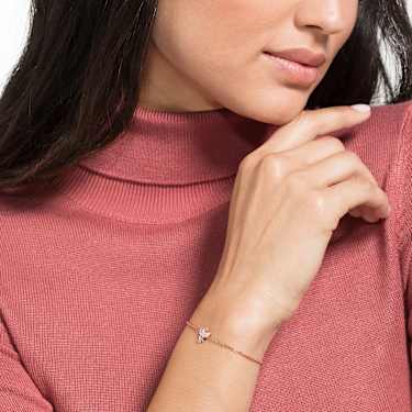 Magic bracelet, Angel, White, Rose gold-tone plated - Swarovski, 5646740