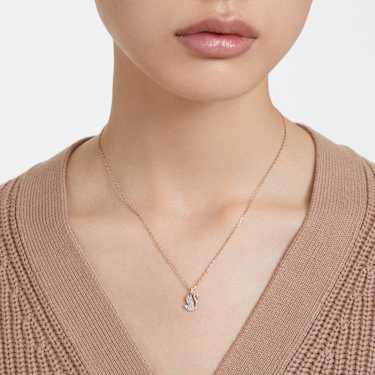 Pendente Swan, Cigno, Piccolo, Bianco, Placcato color oro rosa - Swarovski, 5647555