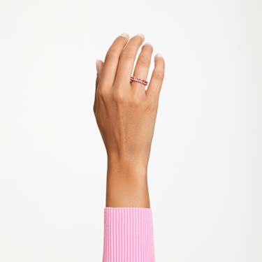 Matrix Ring, Baguette-Schliff, Rosa, Roségold-Legierungsschicht - Swarovski, 5648288