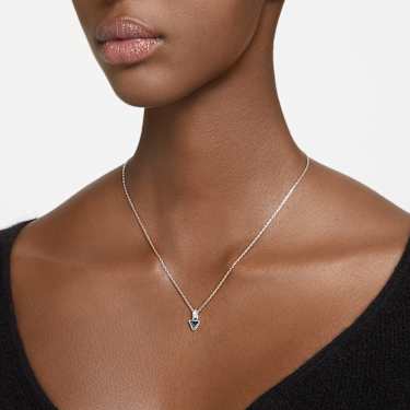 Chroma pendant, Triangle cut, Gray, Rhodium plated - Swarovski, 5648752