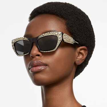 Sonnenbrille, Cat-eye-Form, SK0380 01A, Schwarz - Swarovski, 5649032