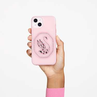 Smartphone case, Swan, iPhone® 14 Pro, Pale pink - Swarovski, 5649847