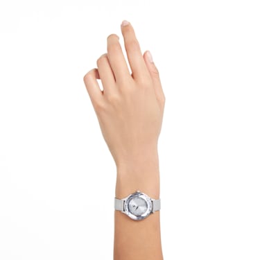 Octea Nova watch, Swiss Made, Metal bracelet, Silver tone, Stainless steel - Swarovski, 5650039