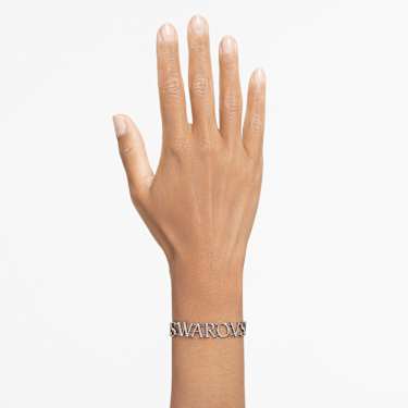 Bracelet Wordmark, Swarovski, Blanc, Métal rhodié - Swarovski, 5656169