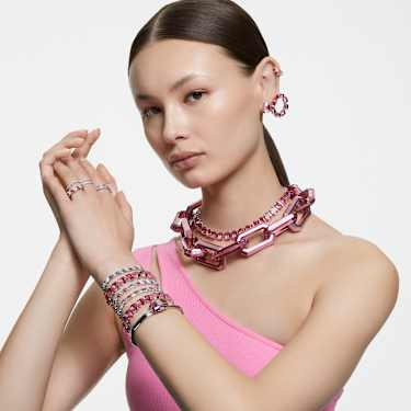 Matrix Vittore ring, Ronde slijpvorm, Wit, Zilverkleurige afwerking - Swarovski, 5656297