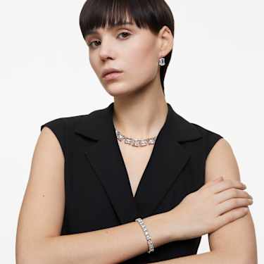Millenia 套装, 混合切割, 白色, 镀铑 - Swarovski, 5656351