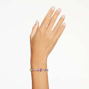 Gema 手鏈, 混合式切割, 漸層色, 鍍白金色 - Swarovski, 5656427