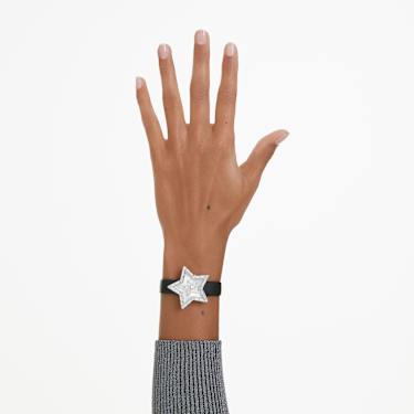 Symbolica Star 手錶, 瑞士製造, 星星, 真皮錶帶, 白色, 不銹鋼 - Swarovski, 5656952