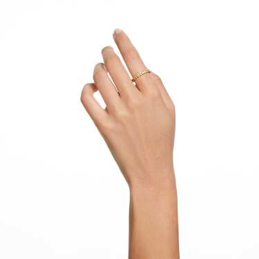 Matrix Ring, Rundschliff, Gelb, Goldlegierungsschicht - Swarovski, 5658664