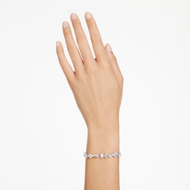 Bracelet Mesmera, Tailles variées, Blanc, Métal rhodié - Swarovski, 5661529