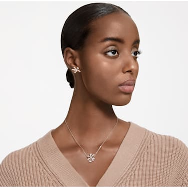 Volta เซ็ต, โบว์, เขียว, เคลือบโทนสีโรสโกลด์ - Swarovski, 5661680