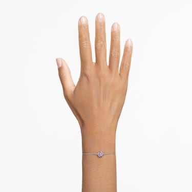 Bracelet Chroma, Taille ronde, Violet, Métal rhodié - Swarovski, 5662916