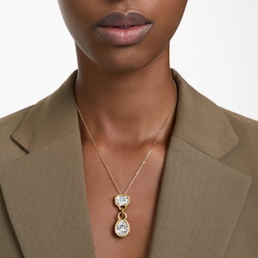 Pendentif Imber, Tailles variées, Blanc, Placage de ton or - Swarovski, 5663339