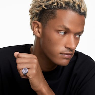 Anello Marvel Black Panther, Pantera nera, Viola, Placcato rodio - Swarovski, 5663351