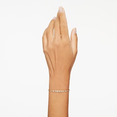 Zapestnica Imber Emily, Mešani okrogli rezi, Zlat odtenek, PVD zlatega odtenka - Swarovski, 5663395