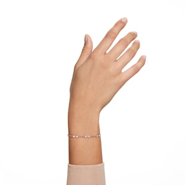 Swarovski Remix Collection Strand, 라운드 컷, 화이트, 로즈골드 톤 플래팅 - Swarovski, 5664055