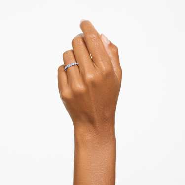 Matrix Ring, Rundschliff, Blau, Rhodiniert - Swarovski, 5664429