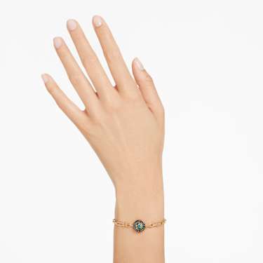 Una Armband, Grün, Goldlegierungsschicht - Swarovski, 5665237