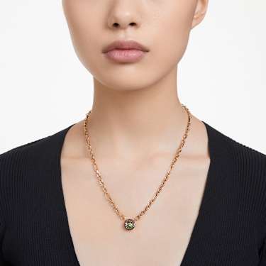 Una 鏈墜, 綠色, 鍍金色色調 - Swarovski, 5665238